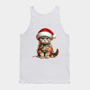 Christmas Scottish Fold Cat Tank Top